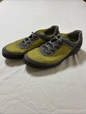 Men’s Ecco Cage Hydromax Evo Golf Sneaker Shoes (Lime/Grey)